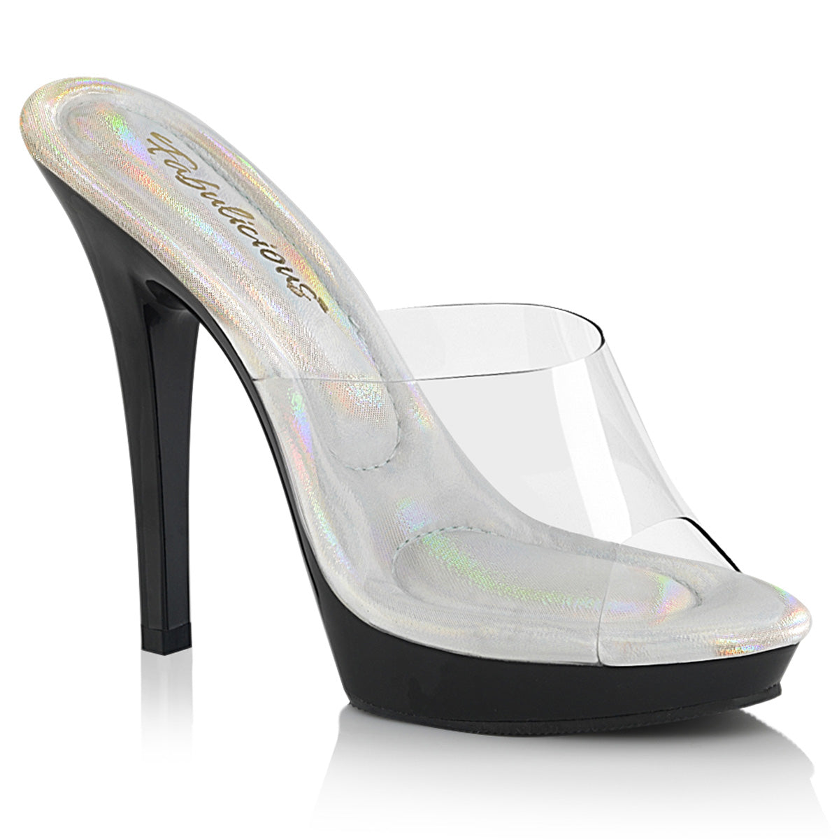 Fabulicious Damen Sandalen LIP-101 CLR-SLV / BLK