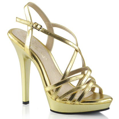 Fabulicious Damen Sandalen LIP-113 Gold traf sich. Pu / gold.