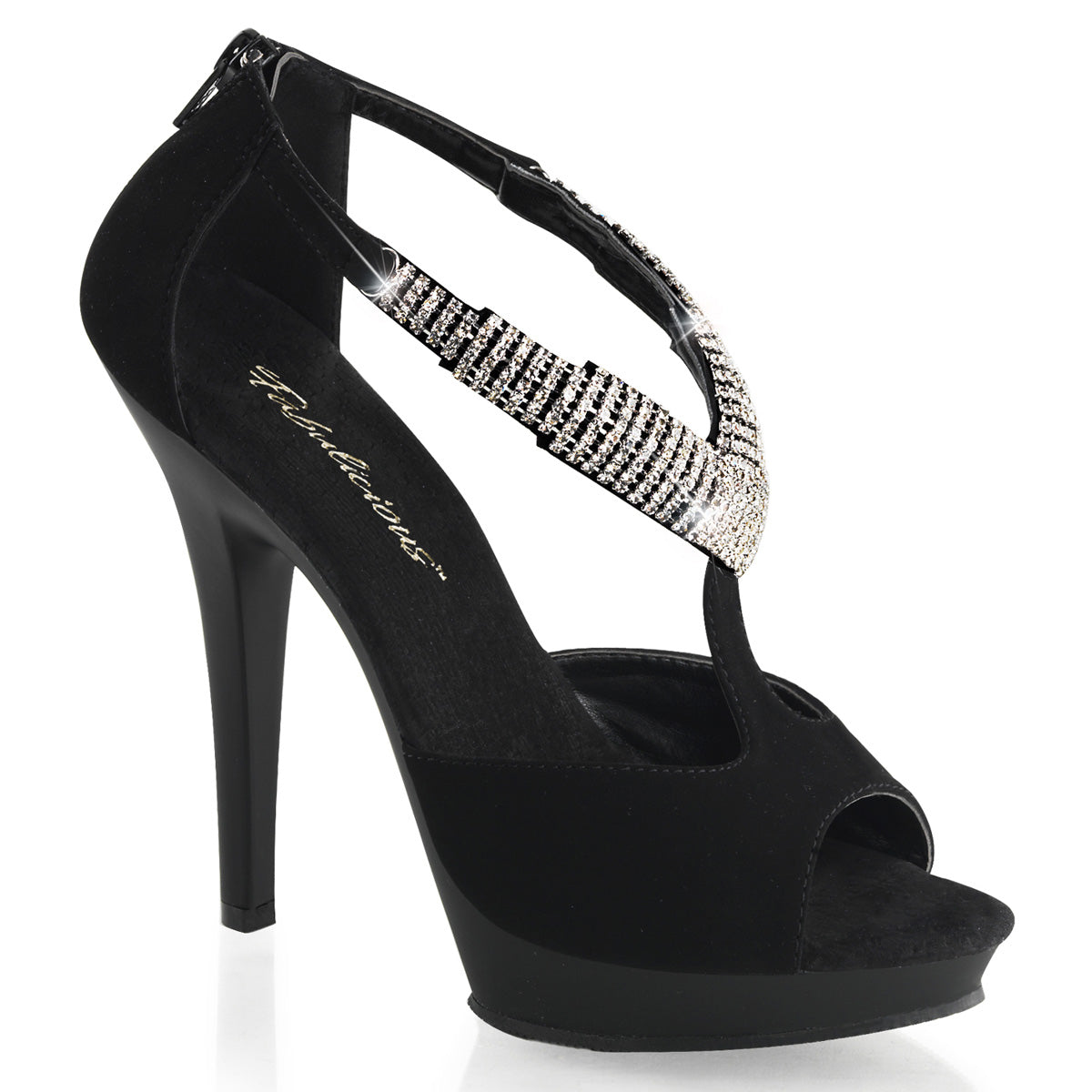 Fabulicious Frauen Sandalen LIP-155 BLK Nubuck/Blk Matte