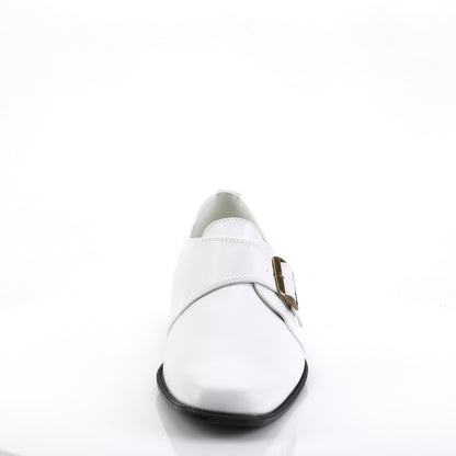Funtasma Mens niedriger Schuh. Loafer-12 WHT PU.