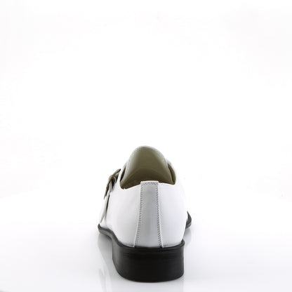 Funtasma Mens niedriger Schuh. Loafer-12 WHT PU.