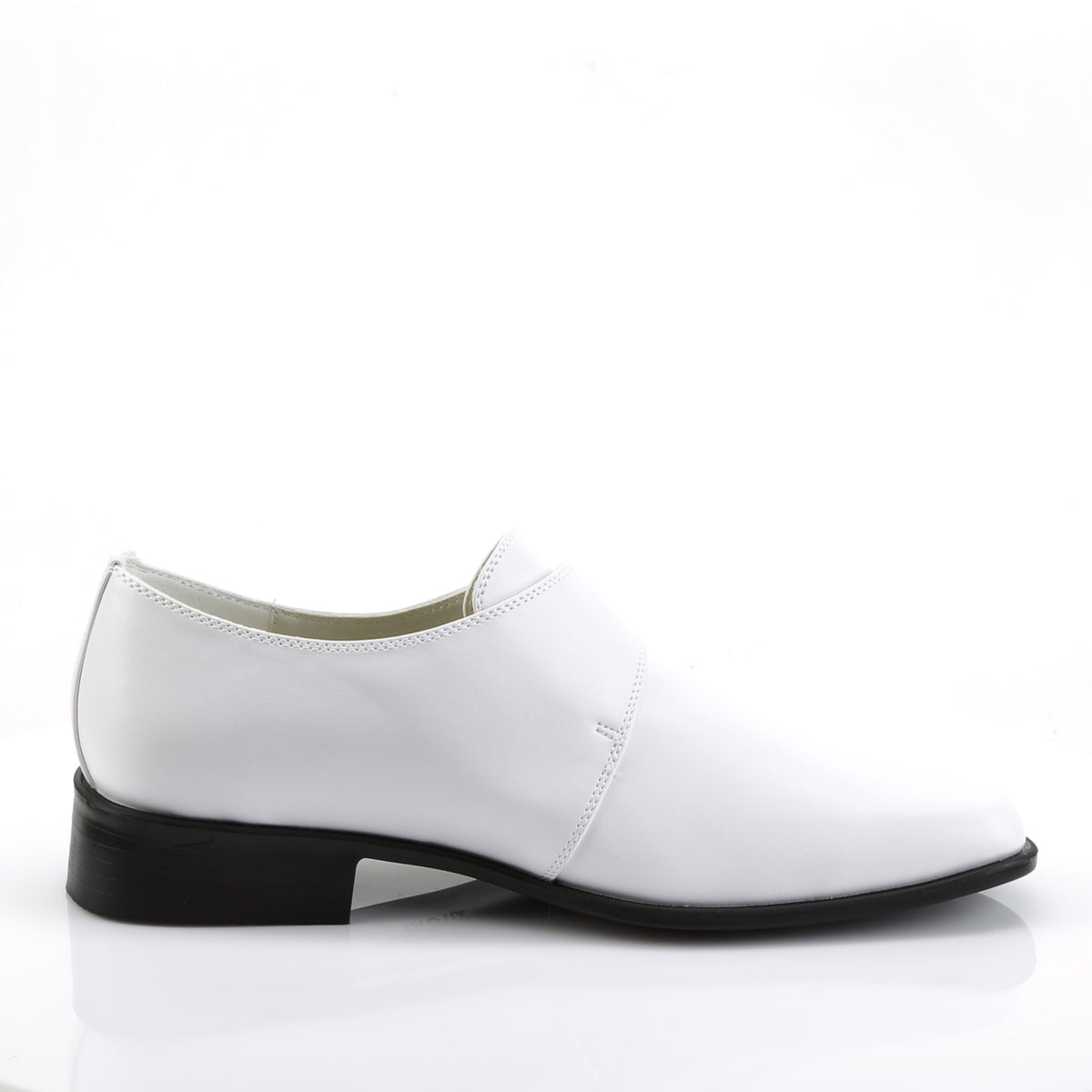 Funtasma Mens niedriger Schuh. Loafer-12 WHT PU.