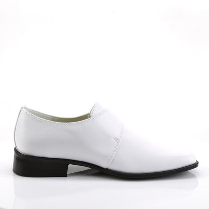 Funtasma Mens niedriger Schuh. Loafer-12 WHT PU.