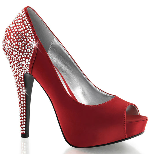 Fabulicious Frauenpumpen LOLITA-08 Rouge Seidensatin