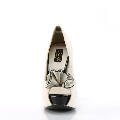 Pin Up Couture Womens Pumps LOLITA-10 Beige Suede Pu