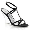 Fabulicious Damen Sandalen LOVELY-428 BLK Satin / CLR
