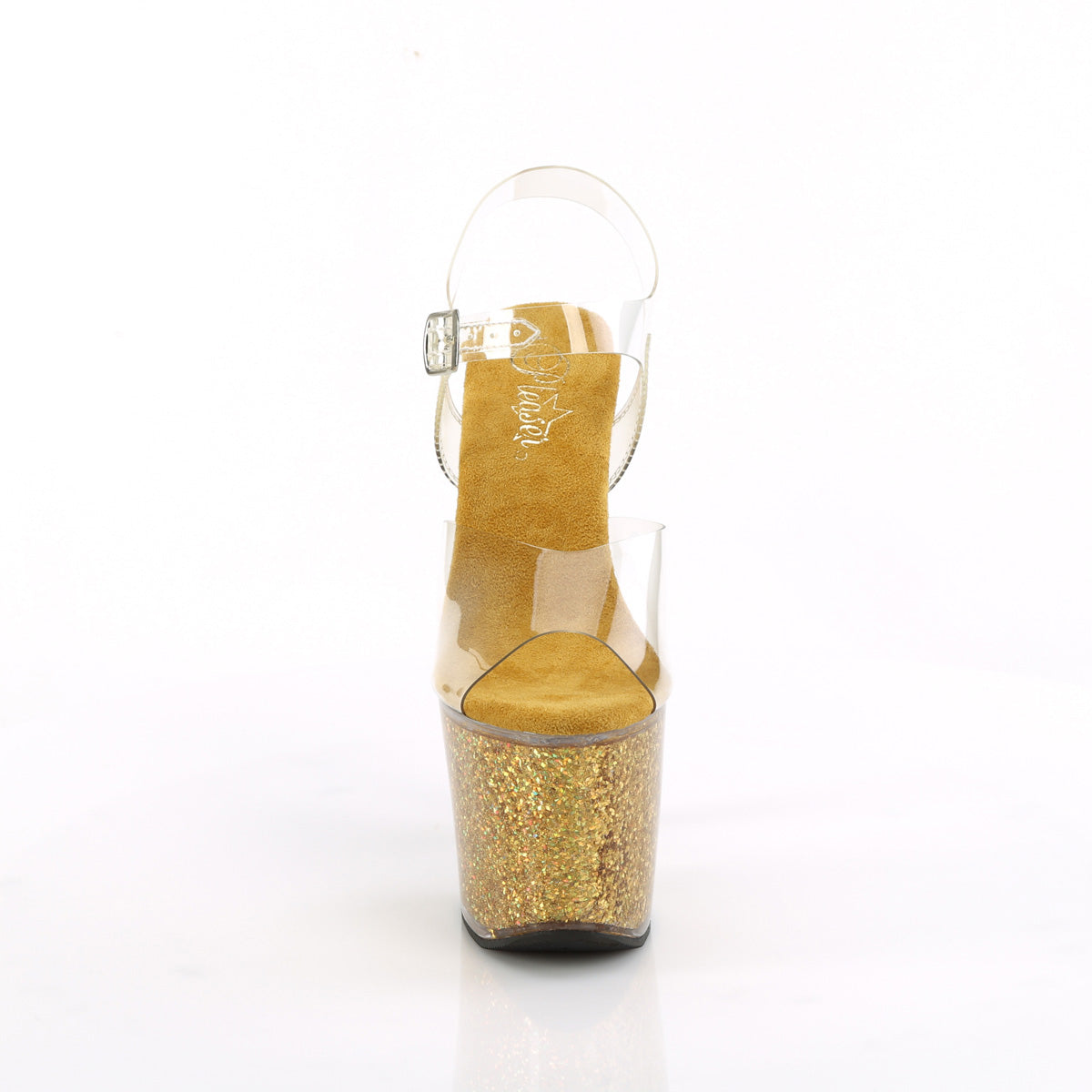 Pleaser   LOVESICK-708SG CLR/Gold Multi -Irisierende Glitzer