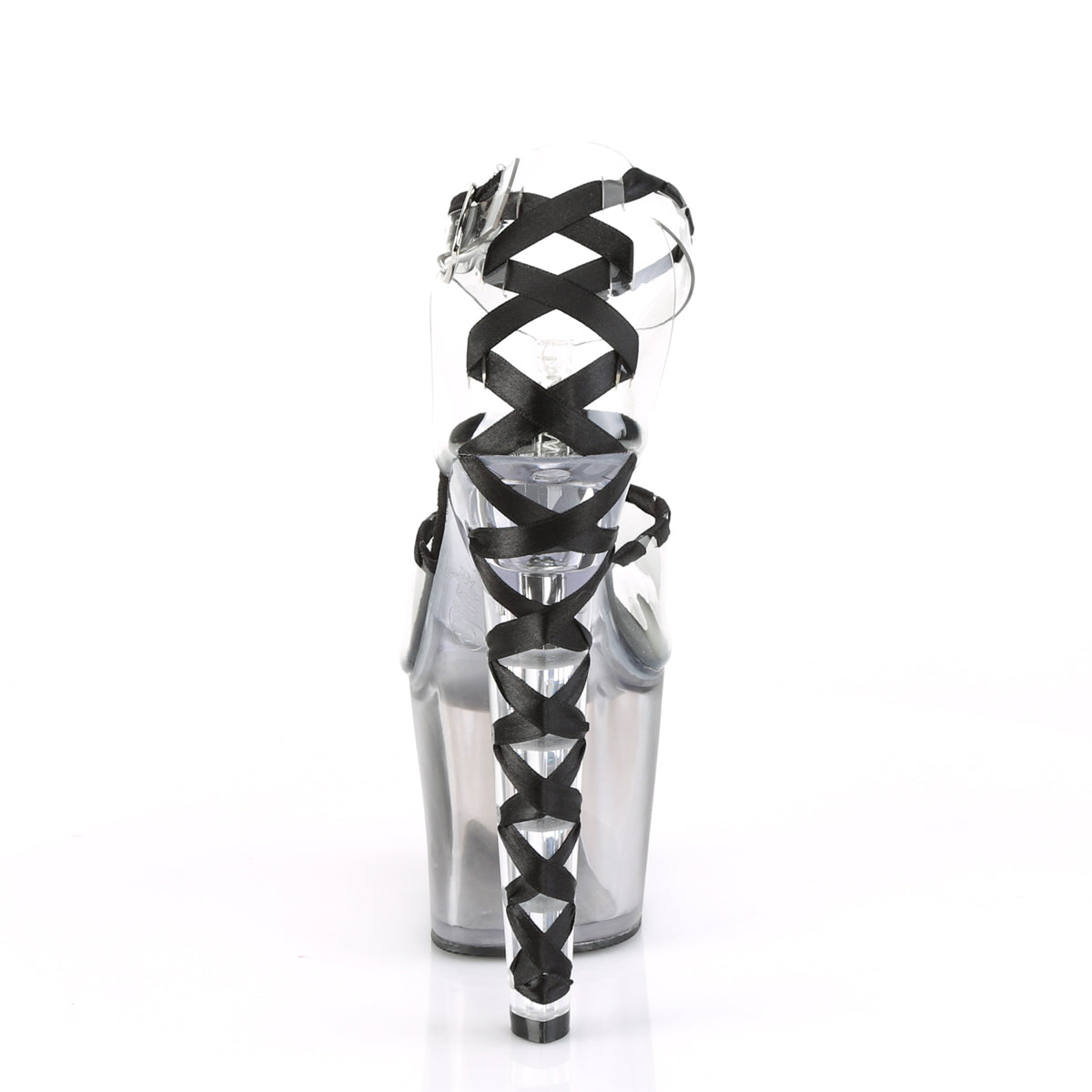 Pleaser Damen Sandalen LOVESICK-712T CLR-BLK / verblasste BLK
