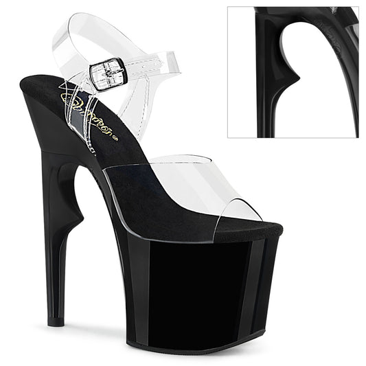 Pleaser Women's Platform Shoes LOVETHORN-708 Clr/Blk