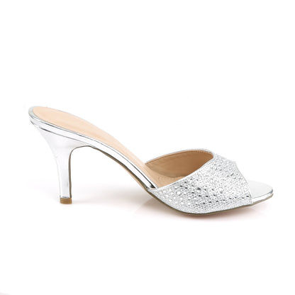 Fabulicious Womens Pumps LUCY-01 Slv Glitter Mesh Fabric