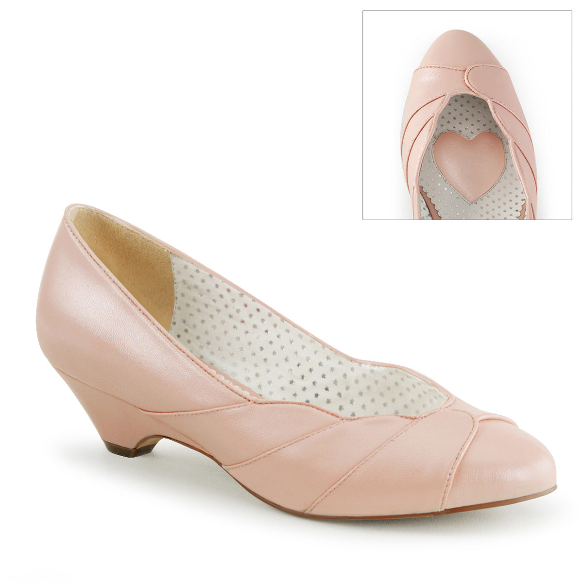 Pin Up Couture Frauenpumpen LULU-05 B. Rosa Faux Leder
