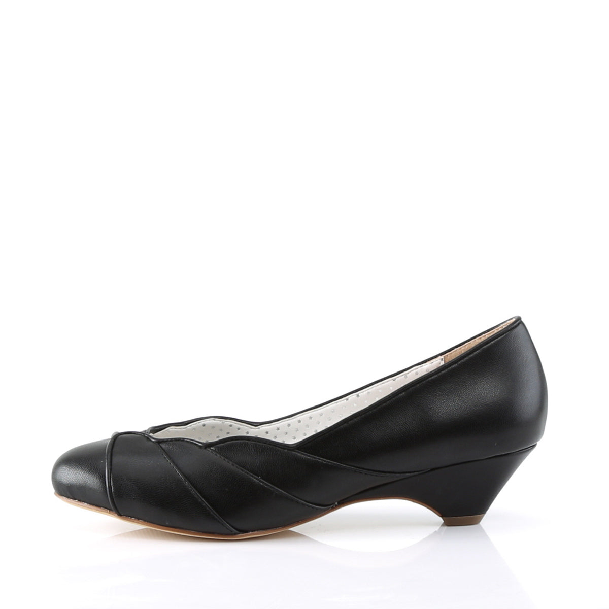 Pin Up Couture Frauenpumpen LULU-05 Black Faux Leder