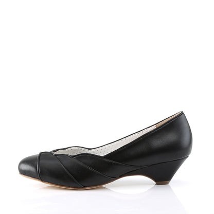Pin Up Couture Frauenpumpen LULU-05 Black Faux Leder