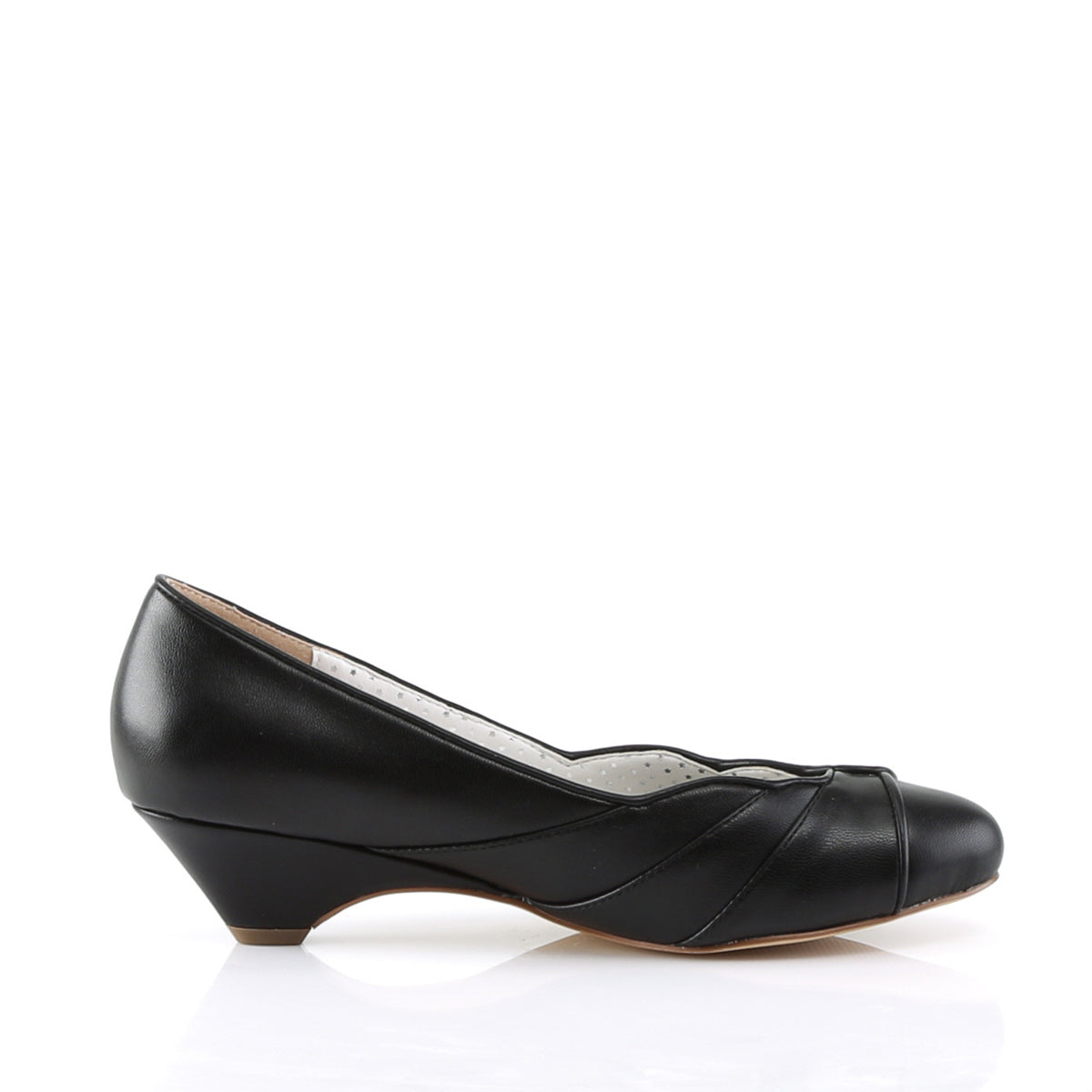 Pin Up Couture Frauenpumpen LULU-05 Black Faux Leder