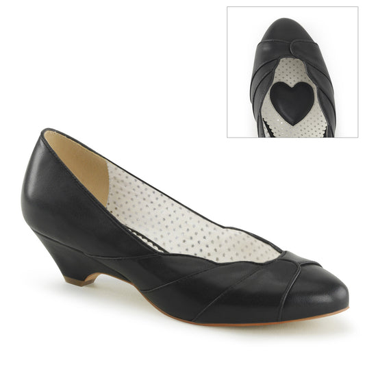 Pin Up Couture Frauenpumpen LULU-05 Black Faux Leder