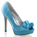 Fabulicious Frauenpumpen LUMINA-42 Blue Satin
