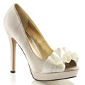 Fabulicious Frauenpumpen LUMINA-42 Champagner Satin.