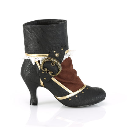 Funtasma Womens Boots. MATEY-115 BLK Distressed PU-Braun Mikrofaser