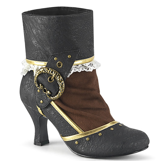 Funtasma Womens Boots. MATEY-115 BLK Distressed PU-Braun Mikrofaser