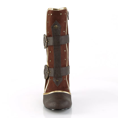 Funtasma Womens Boots. MATEY-205 Braune beunruhigte PU-Mikrofaser