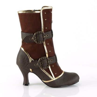 Funtasma Womens Boots. MATEY-205 Braune beunruhigte PU-Mikrofaser