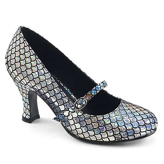 Funtasma Frauenpumpen Mermaid-70 Silber Hologramm PU
