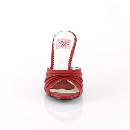 Pin Up Couture Womens Pumps MONROE-01 Red Faux Leather