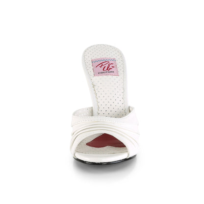 Pin Up Couture Frauenpumpen MONROE-01 WHT FAUX-Leder