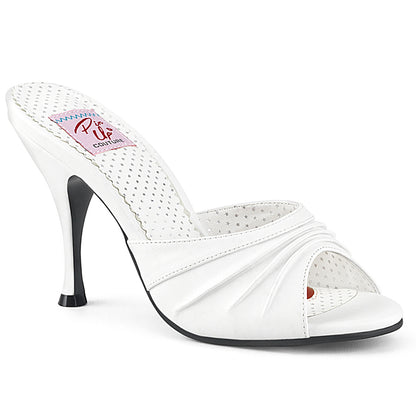 Pin Up Couture Frauenpumpen MONROE-01 WHT FAUX-Leder