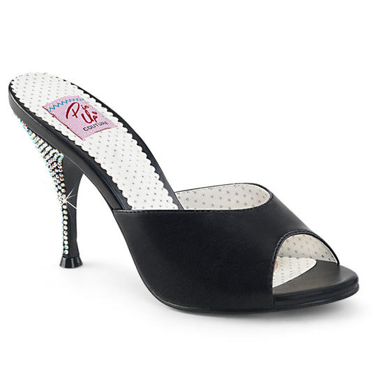 Pin Up Couture Frauenpumpen MONROE-05 BLK-Faux-Leder