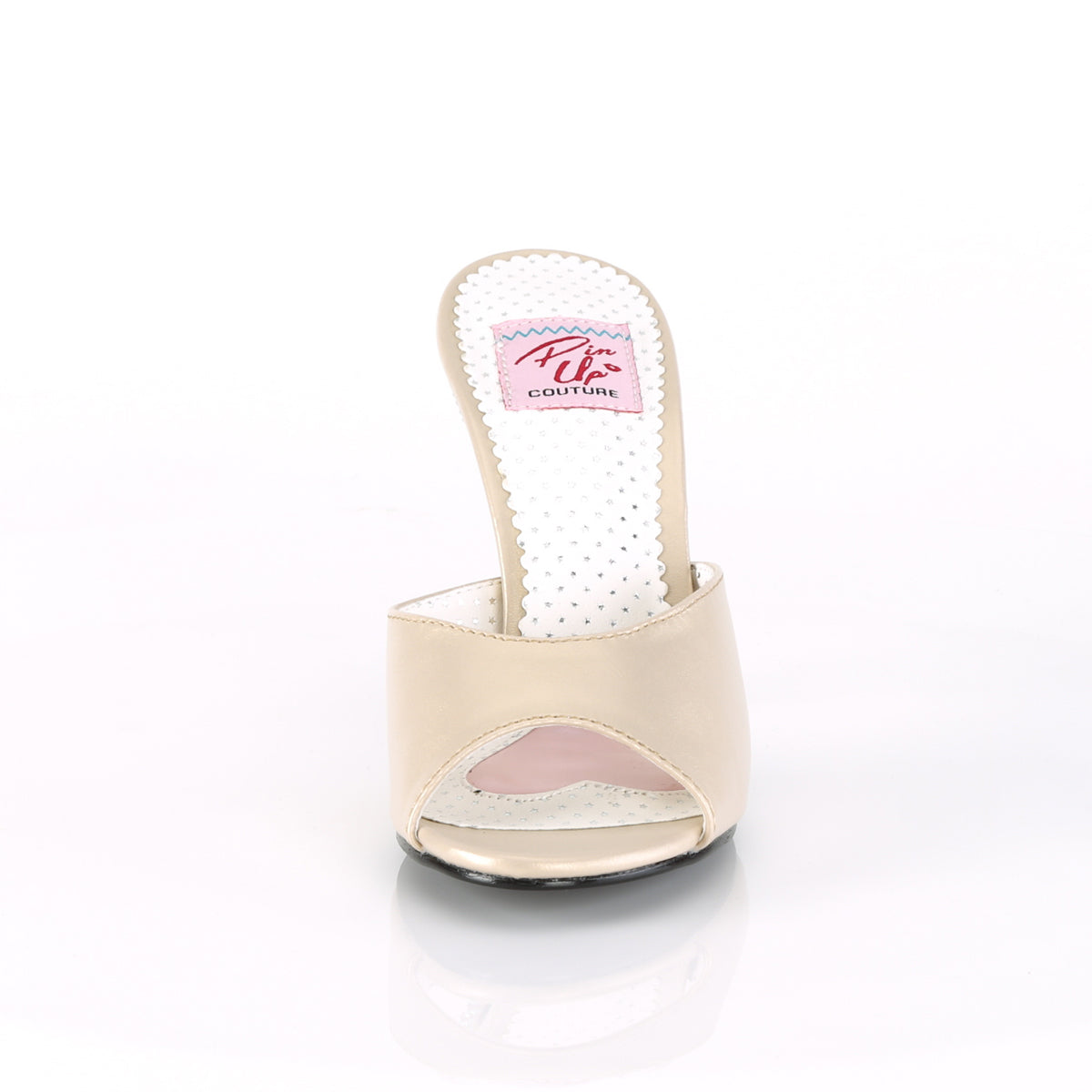 Pin Up Couture Frauenpumpen MONROE-05 Champagner-Faux-Leder