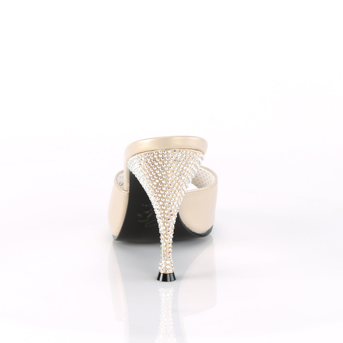 Pin Up Couture Frauenpumpen MONROE-05 Champagner-Faux-Leder