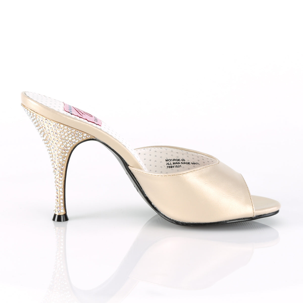 Pin Up Couture Frauenpumpen MONROE-05 Champagner-Faux-Leder