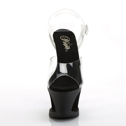 Pleaser Damen Sandalen MOON-708 CLR / BLK Matte