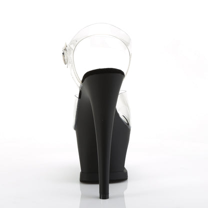Pleaser Damen Sandalen MOON-708 CLR / BLK Matte