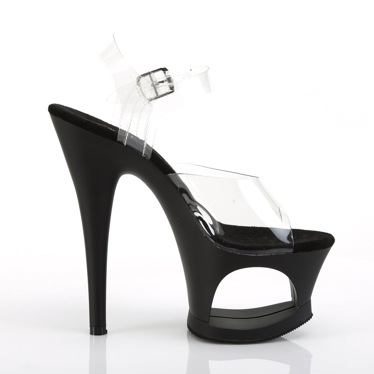 Pleaser Damen Sandalen MOON-708 CLR / BLK Matte