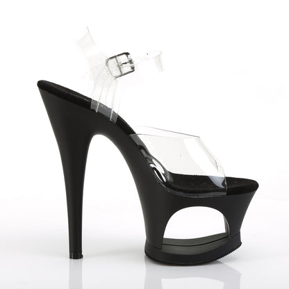 Pleaser Damen Sandalen MOON-708 CLR / BLK Matte