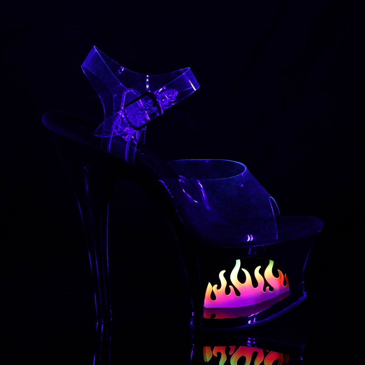 Pleaser Damen Sandalen MOON-708Flm CLR / BLK-OMBRE