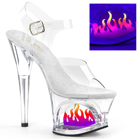 Pleaser Damen Sandalen MOON-708FLM CLR / CLR-OMBRE