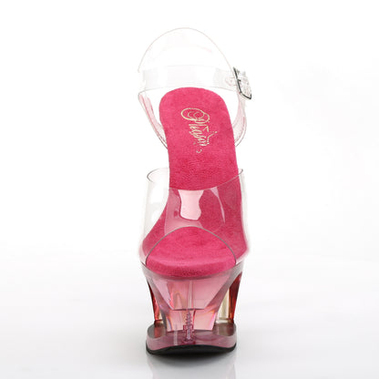 Pleaser Damen Sandalen MOON-708mct clr / pink getönt