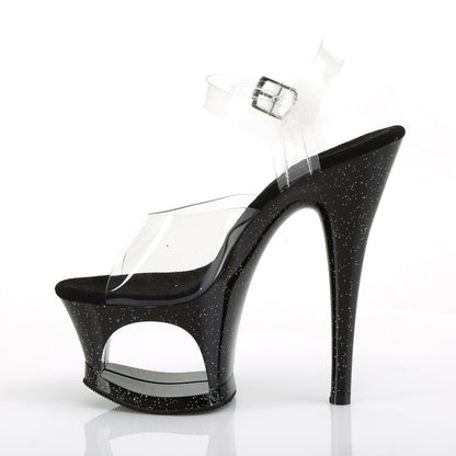 Pleaser Damen Sandalen MOON-708mg CLR / BLK