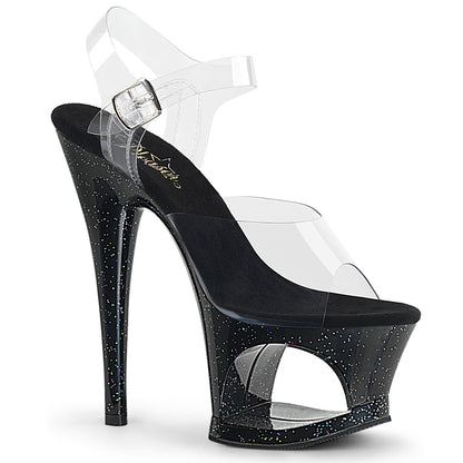 Pleaser Damen Sandalen MOON-708mg CLR / BLK