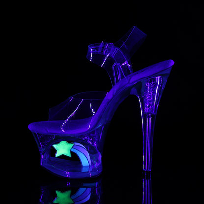 Pleaser Damen Sandalen MOON-708RSS CLR / CLR