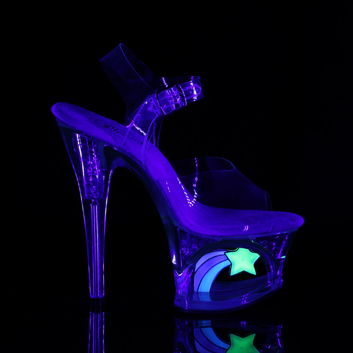 Pleaser Damen Sandalen MOON-708RSS CLR / CLR