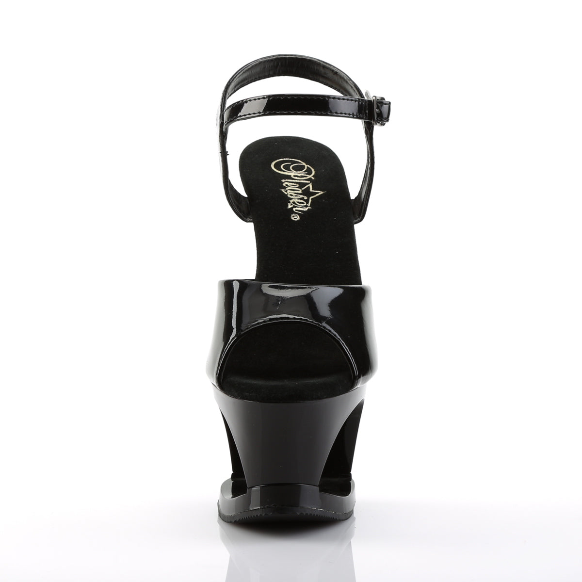 Pleaser Damen Sandalen MOON-709SK BLK / BLK-PEWTER