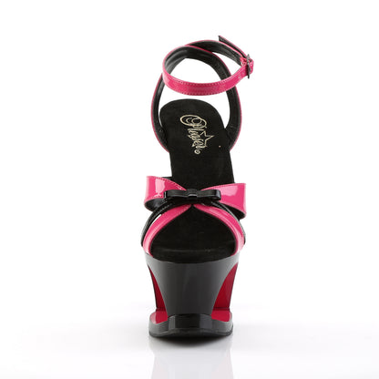 Pleaser Damen Sandalen MOON-728 H. Pink-BLK Pat / BLK