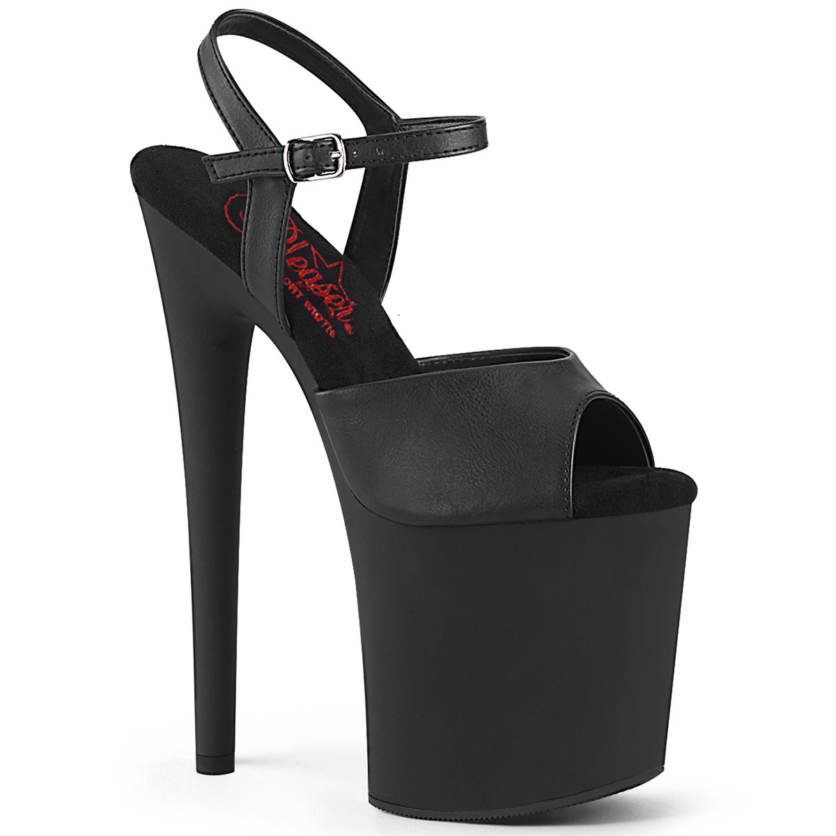 Pleaser   NAUGHTY-809 BLK Kunstleder/BLK Matte