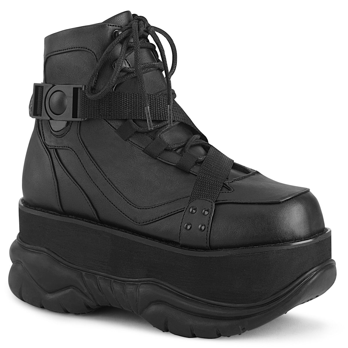 DemoniaCult Herrenstiefel NEPTUNE-181 BLK Vegan Leder