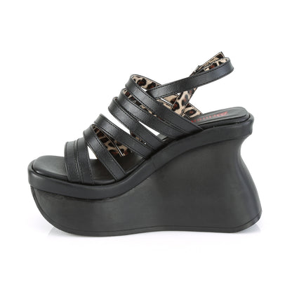 DemoniaCult Frauen Sandalen PACE-33 BLK Vegan Leder