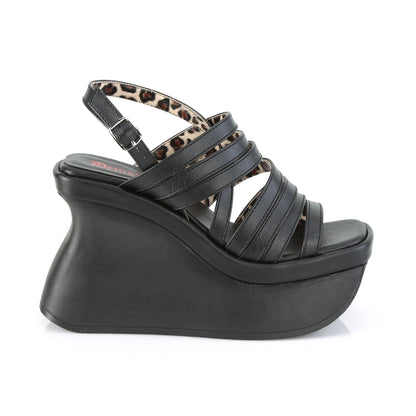 DemoniaCult Frauen Sandalen PACE-33 BLK Vegan Leder